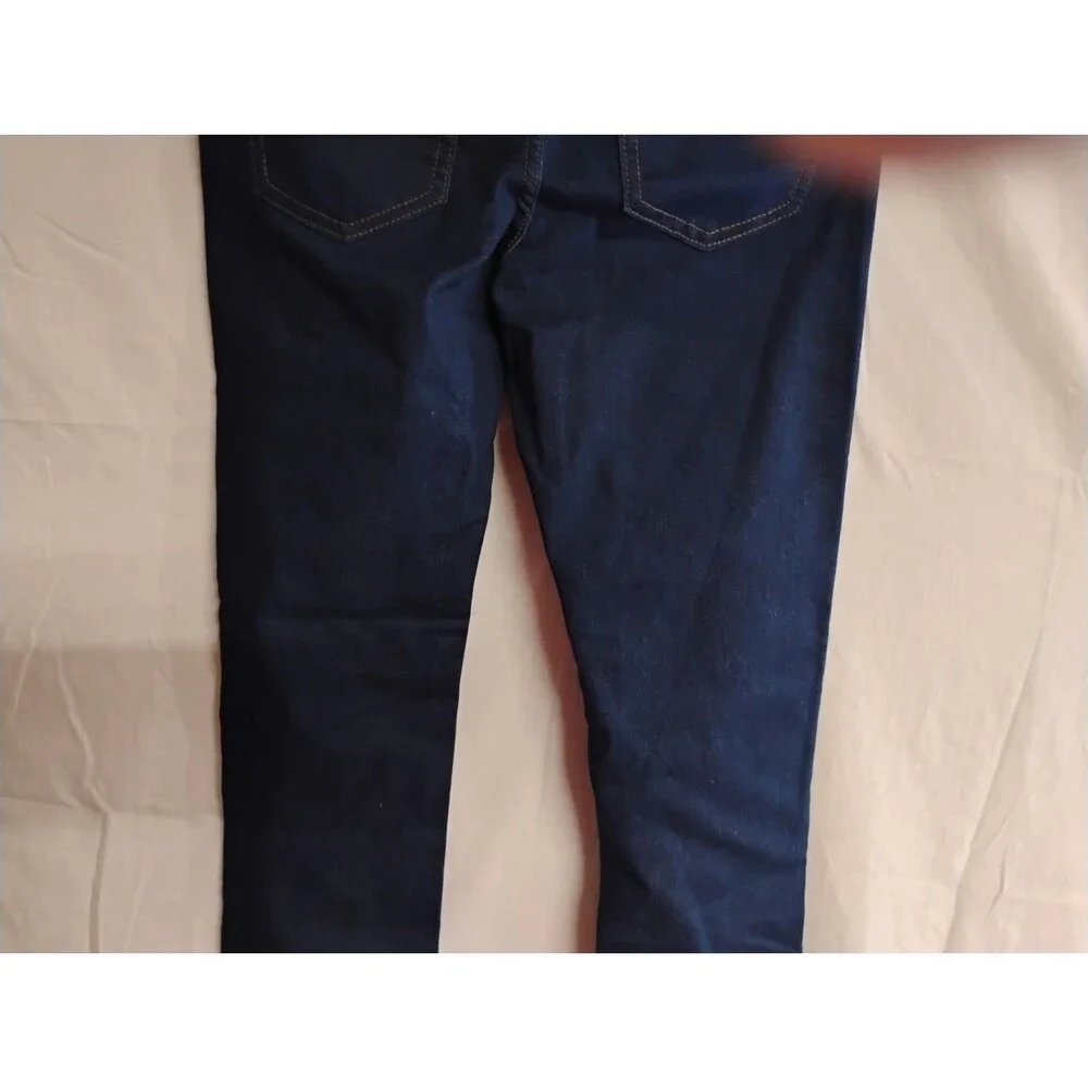 Wonder Nation Size 14 Girls Adjustable Dark Blue Denim Jeans Straight Leg